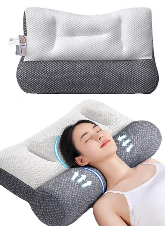 وسادة سرير، وسادة للرقبة، وسادة مريحة لآلام الرقبة والكتف، وسائد للنوم على الجانب، وسادة نوم لجميع وضعيات النوم، وسائد داعمة للجسم للنوم على السرير - Image 1